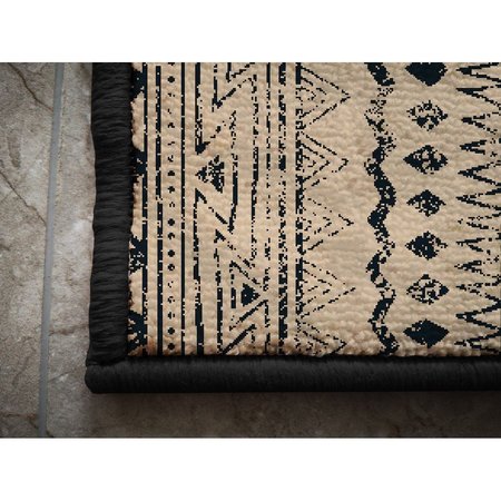 Deerlux Boho Living Room Area Rug with Nonslip Backing, Bohemian Tribal Print Pattern, 3 x 5 ft Extra Small QI003648.XS